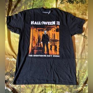 Halloween II Black Graphic T-Shirt, L, NWT